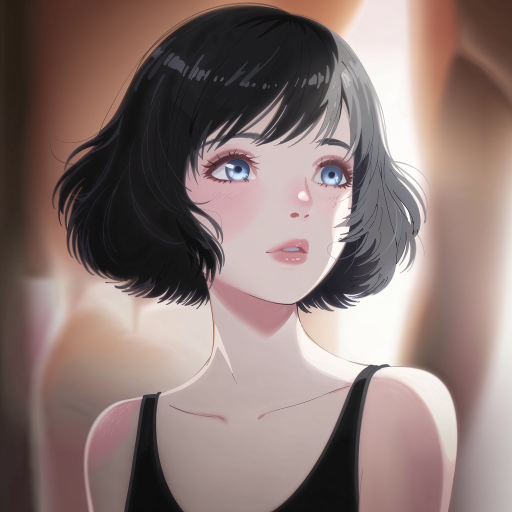 Velvet Dawn – Aesthetic Anime Girl Art