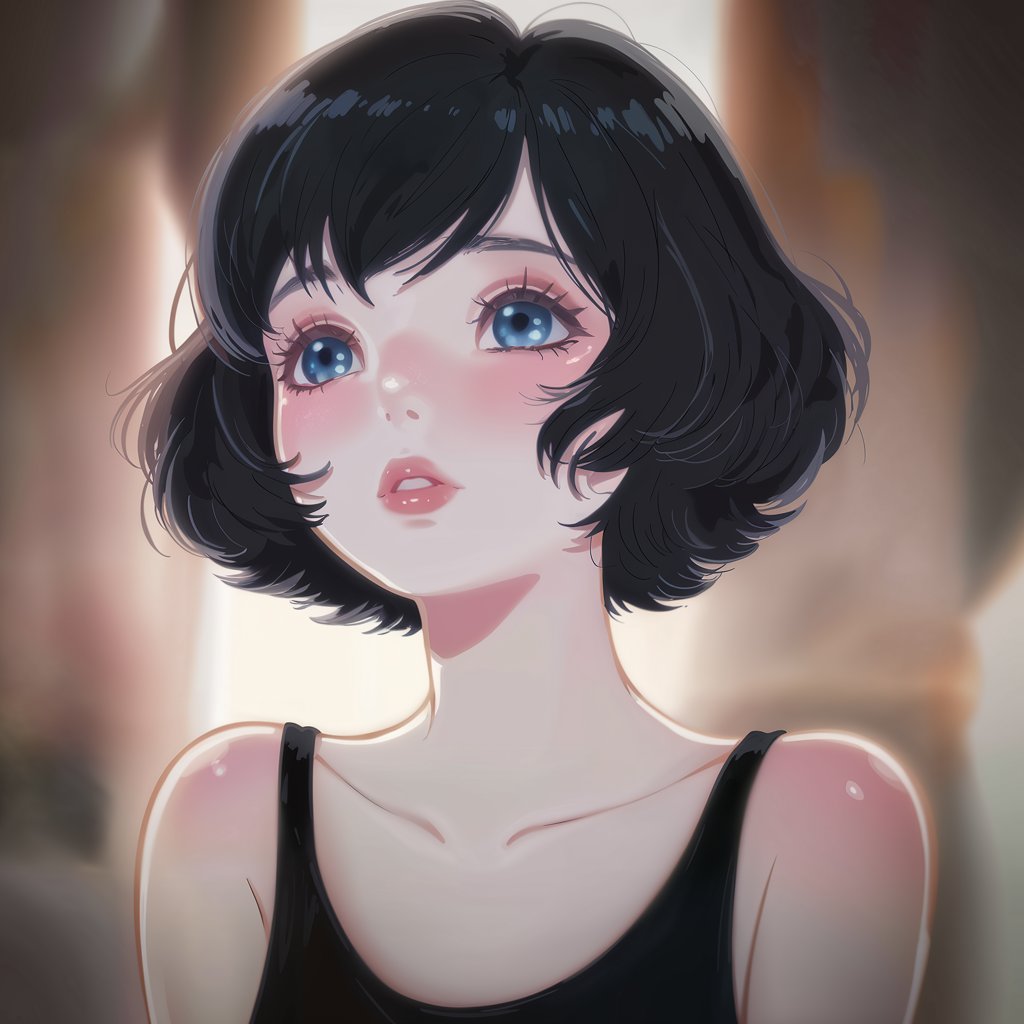 Velvet Dawn – Aesthetic Anime Girl Art