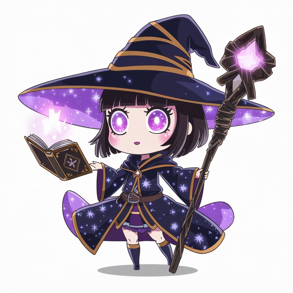 Arcane Glow: Mystic Chibi Art