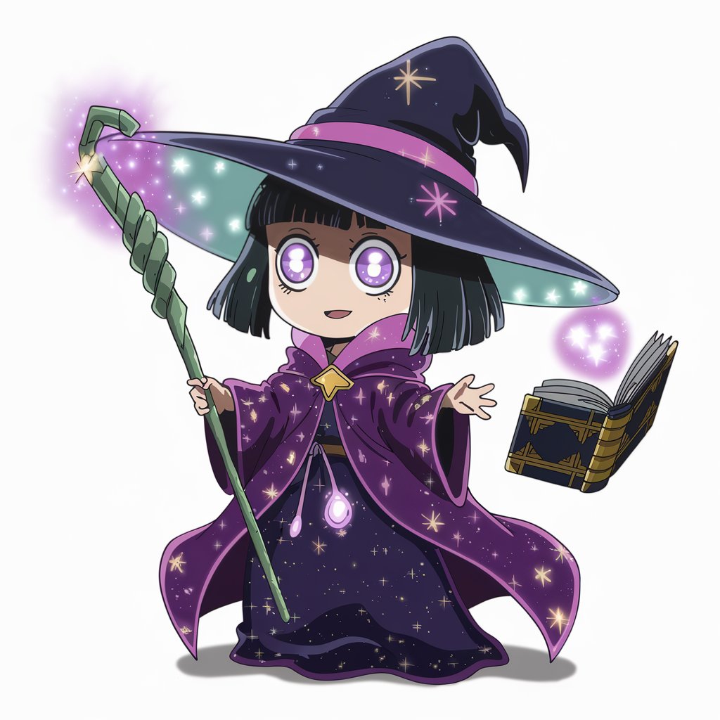 Arcane Glow: Mystic Chibi Art