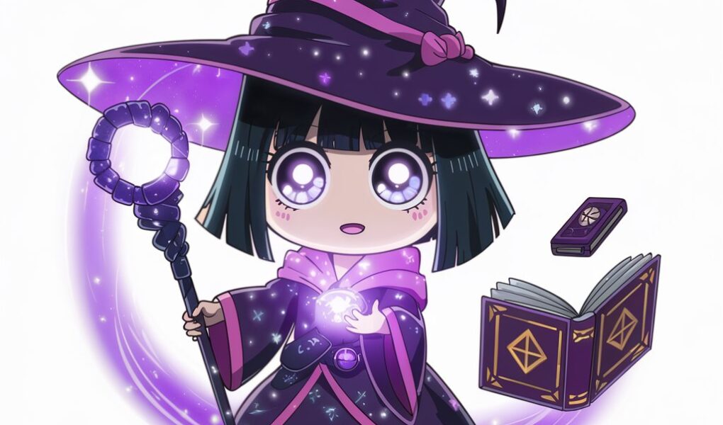 Arcane Glow: Mystic Chibi Art