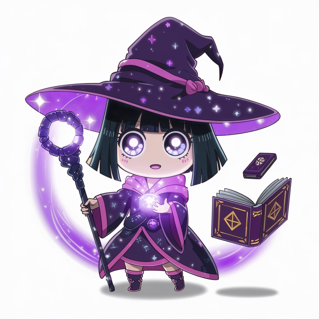 Arcane Glow: Mystic Chibi Art