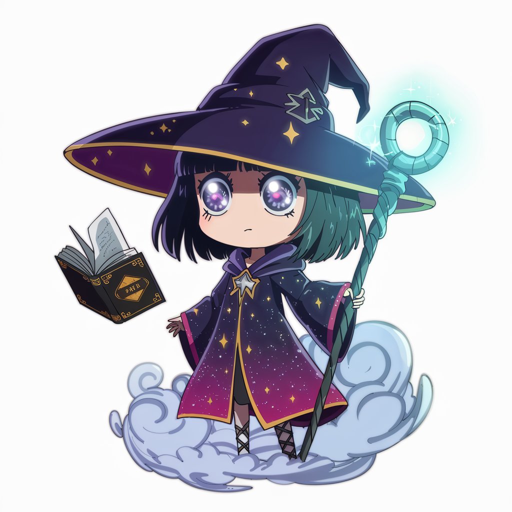 Arcane Glow: Mystic Chibi Art