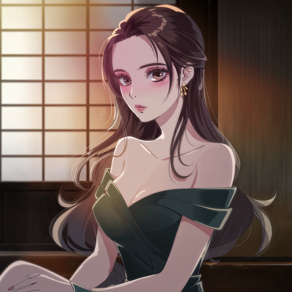 Crimson Gaze – Alluring Character Art