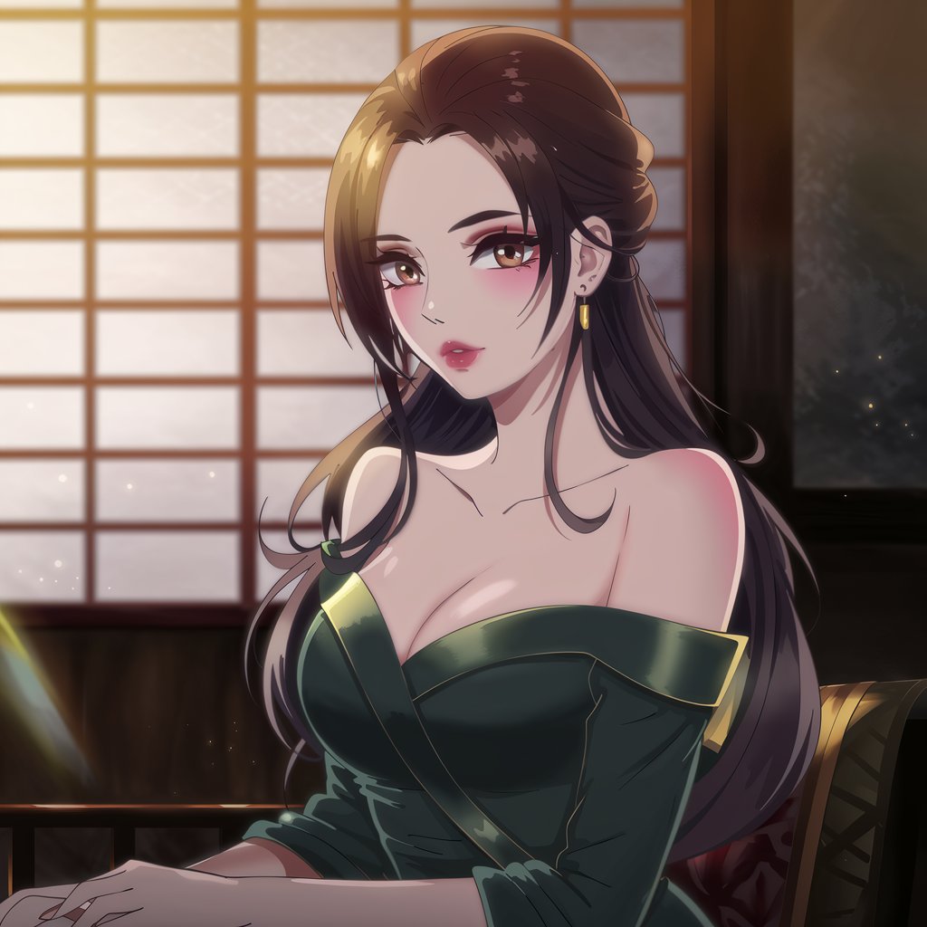 Crimson Gaze – Alluring Character Art