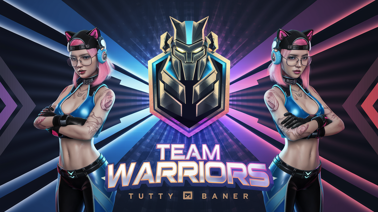 Digital Huntress: Team Warriors Banner Art
