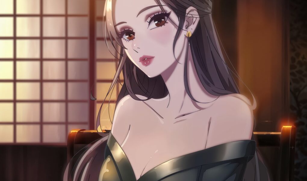 Crimson Gaze – Alluring Character Art