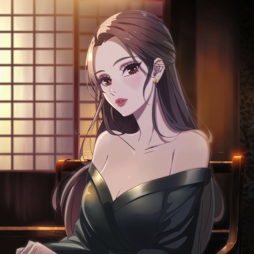 Crimson Gaze – Alluring Character Art