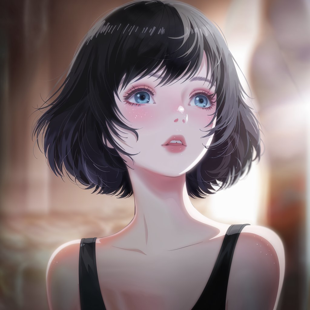 Velvet Dawn – Aesthetic Anime Girl Art