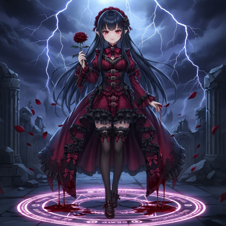 Midnight Wings – Dark Chibi Art Fantasy