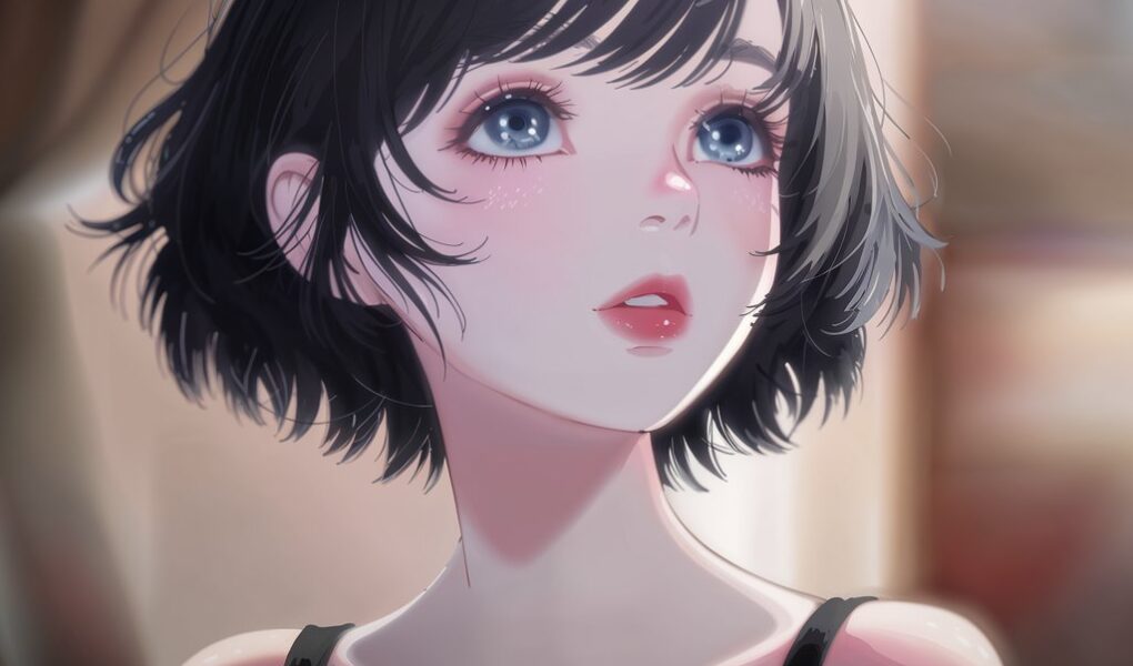 Velvet Dawn – Aesthetic Anime Girl Art