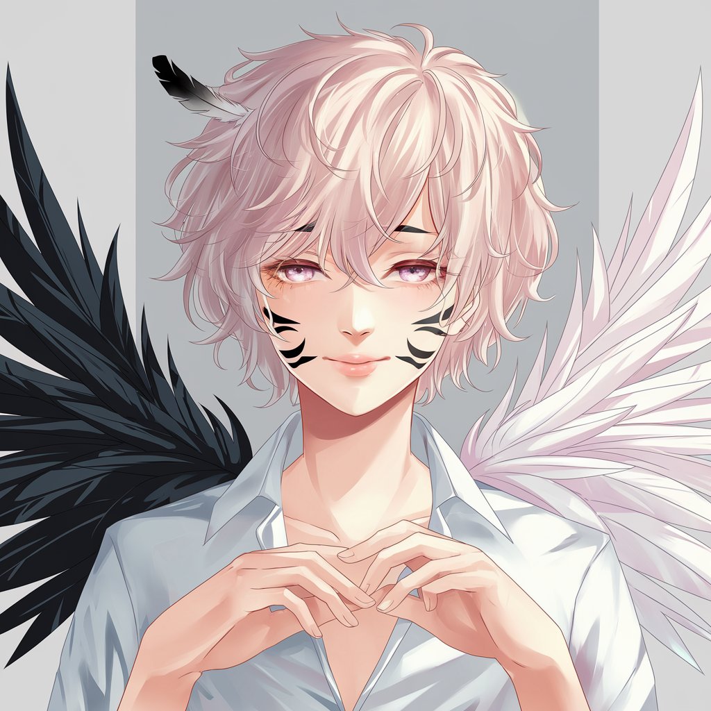 Angel of Dusk – Aesthetic Anime Boy Art