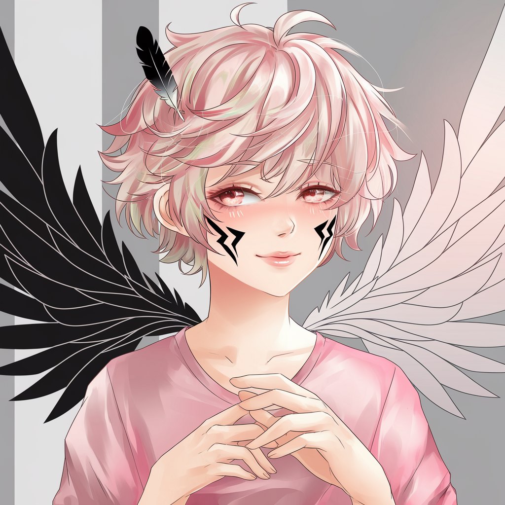 Angel of Dusk – Aesthetic Anime Boy Art