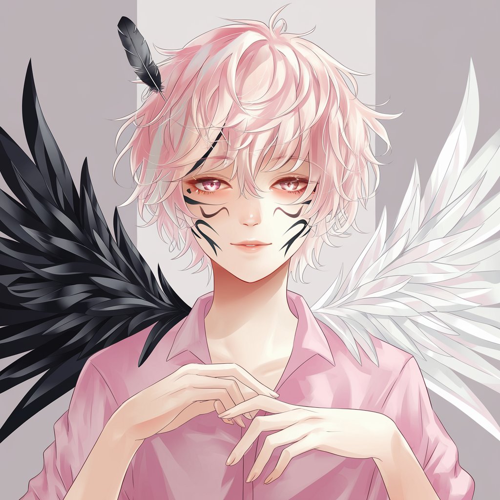 Angel of Dusk – Aesthetic Anime Boy Art