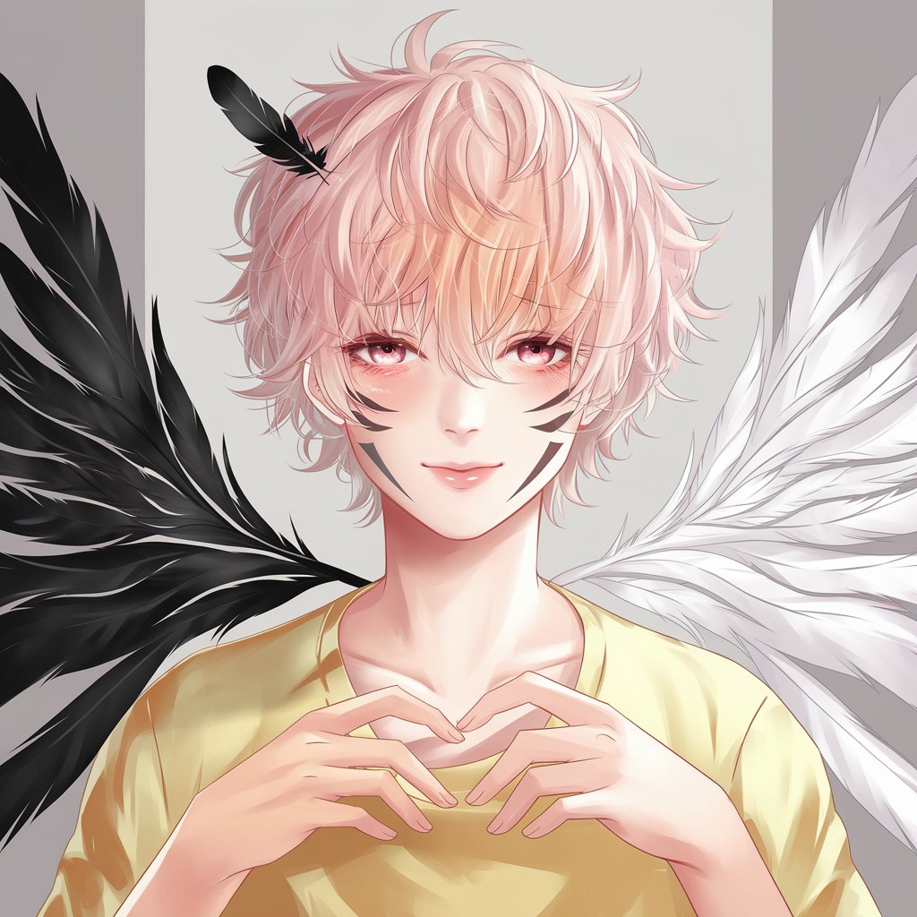 Angel of Dusk – Aesthetic Anime Boy Art