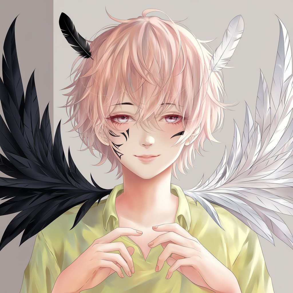 Angel of Dusk – Aesthetic Anime Boy Art