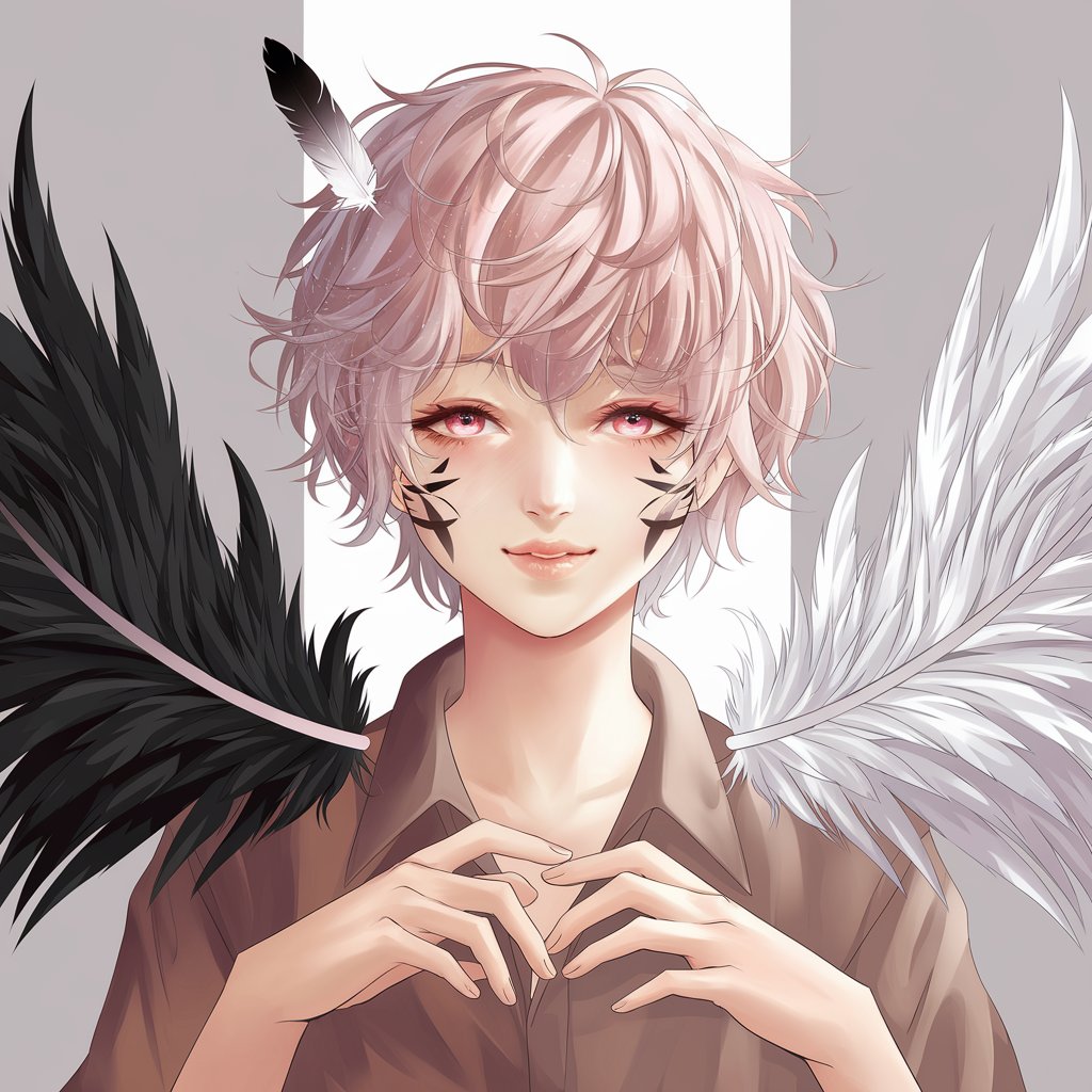 Angel of Dusk – Aesthetic Anime Boy Art