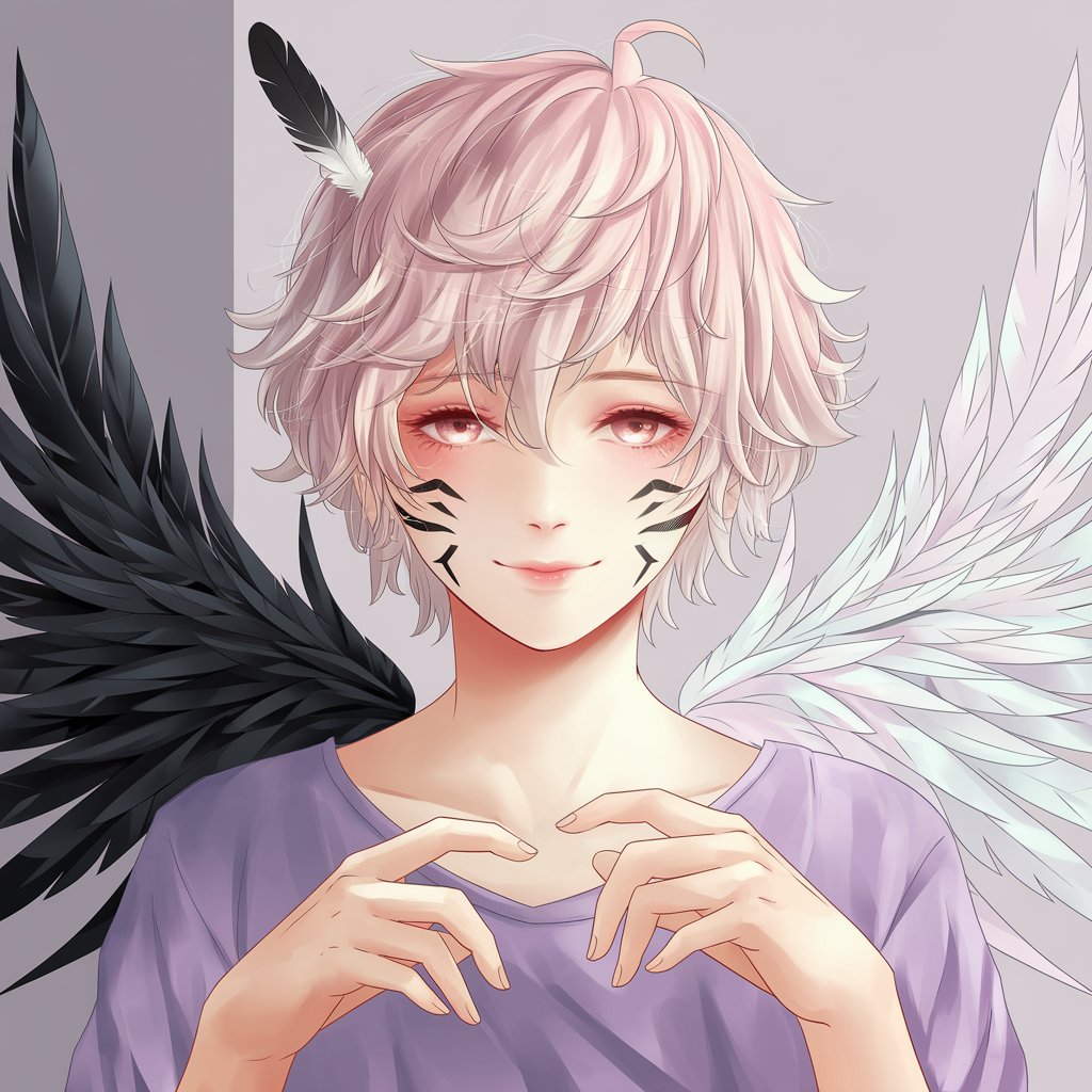 Angel of Dusk – Aesthetic Anime Boy Art