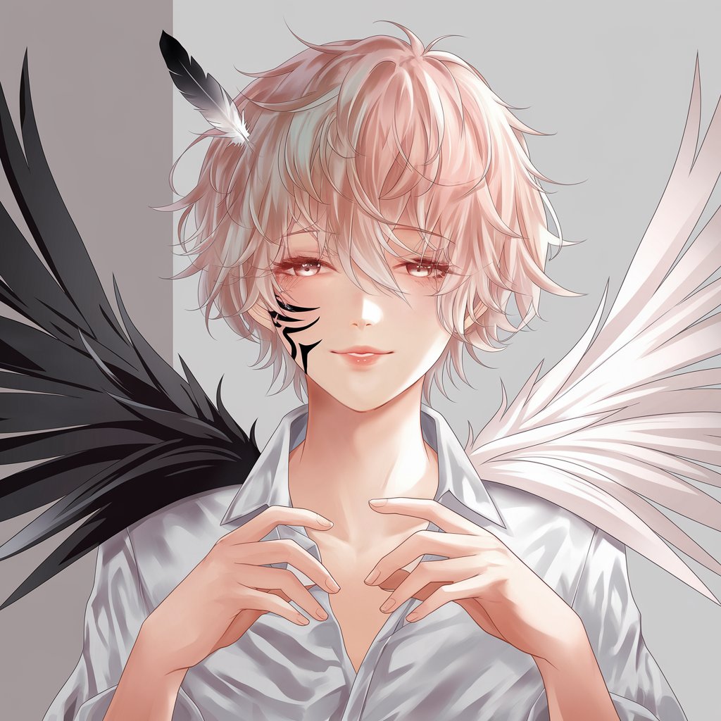 Angel of Dusk – Aesthetic Anime Boy Art