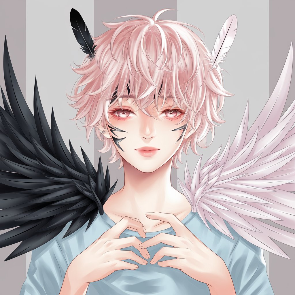 Angel of Dusk – Aesthetic Anime Boy Art