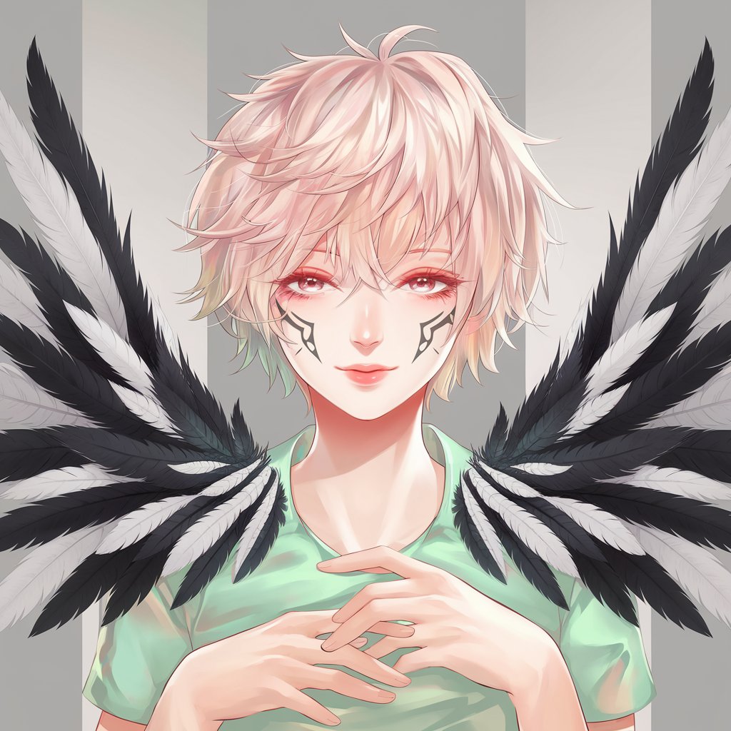 Angel of Dusk – Aesthetic Anime Boy Art