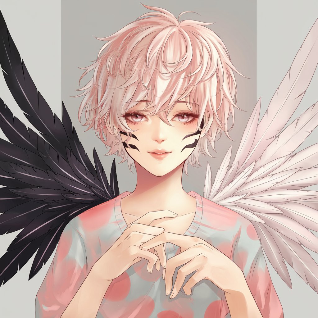 Angel of Dusk – Aesthetic Anime Boy Art