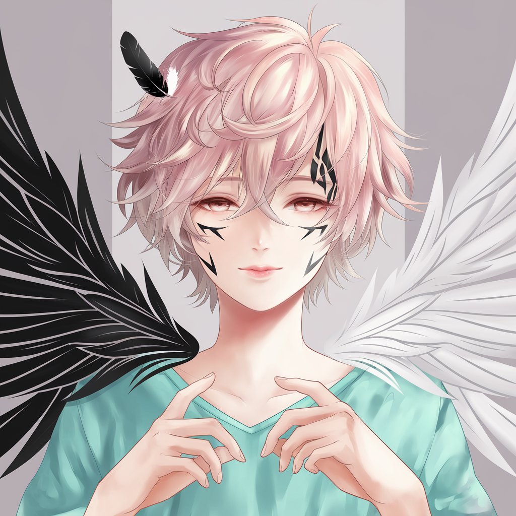 Angel of Dusk – Aesthetic Anime Boy Art