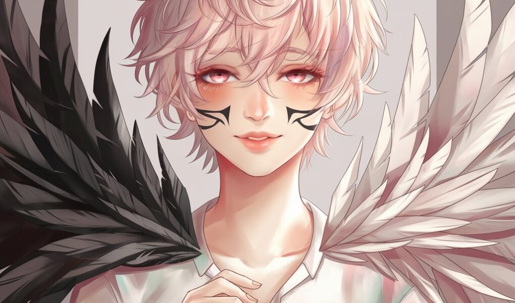 Angel of Dusk – Aesthetic Anime Boy Art