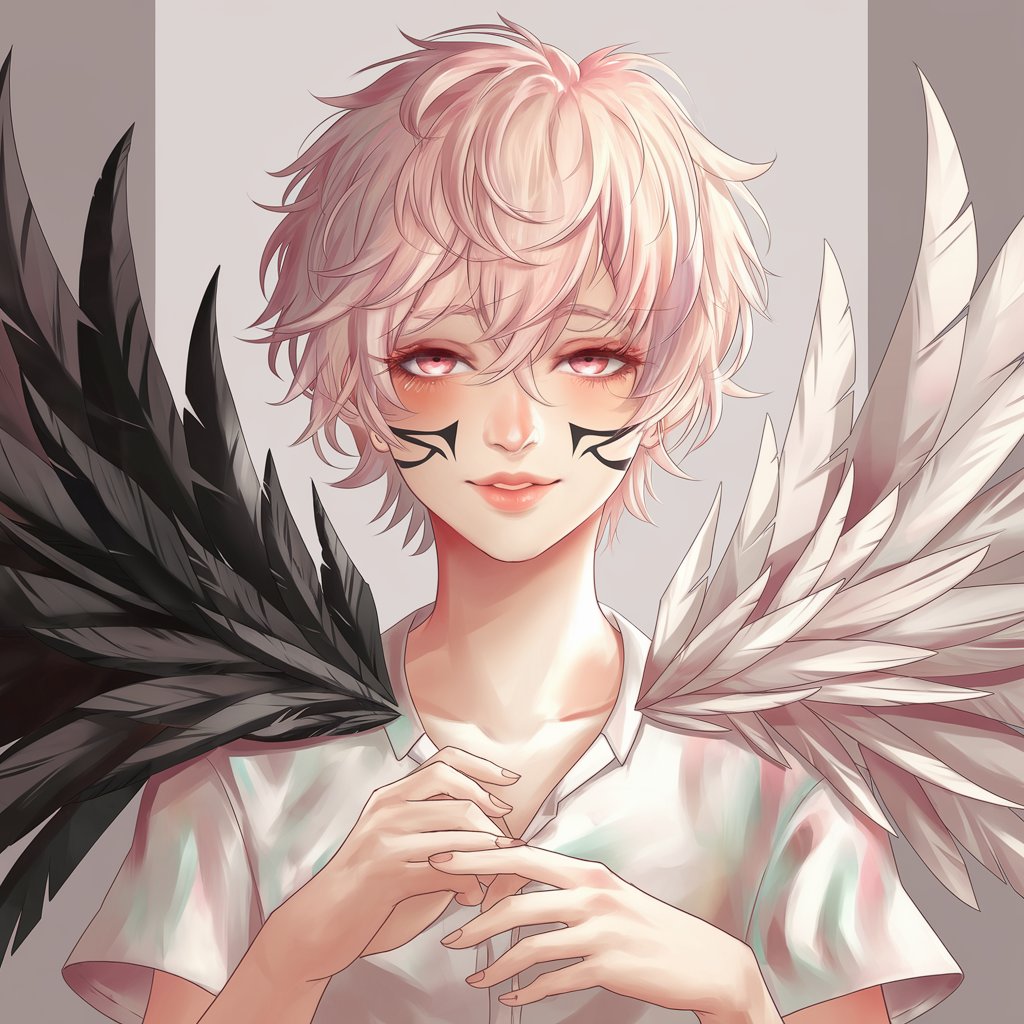 Angel of Dusk – Aesthetic Anime Boy Art