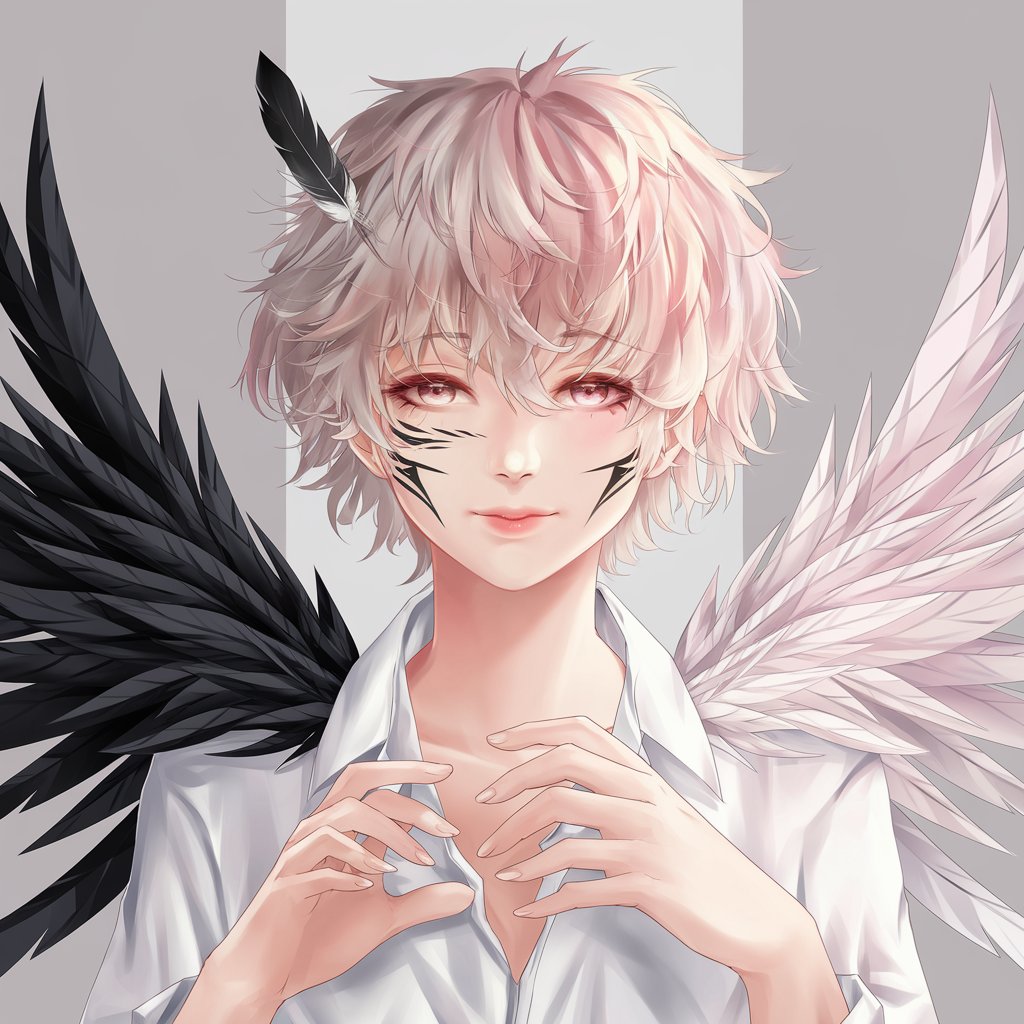 Angel of Dusk – Aesthetic Anime Boy Art