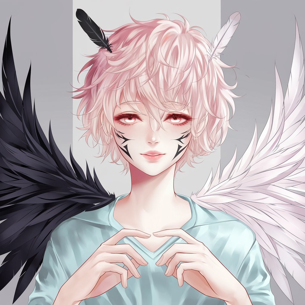 Angel of Dusk – Aesthetic Anime Boy Art