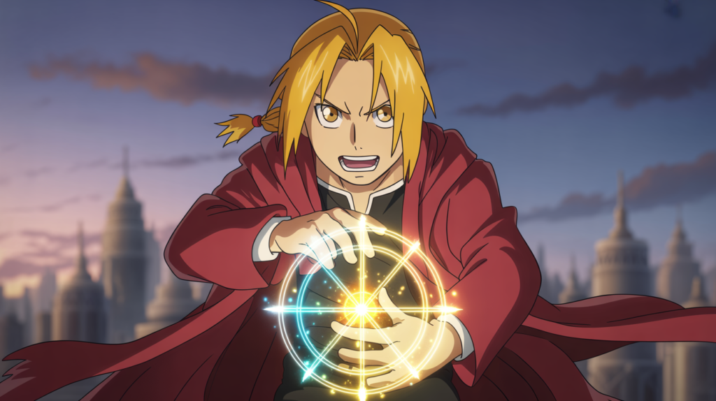 Dynamic Anime Mage Casting Spell - Magical Fantasy Art Banner