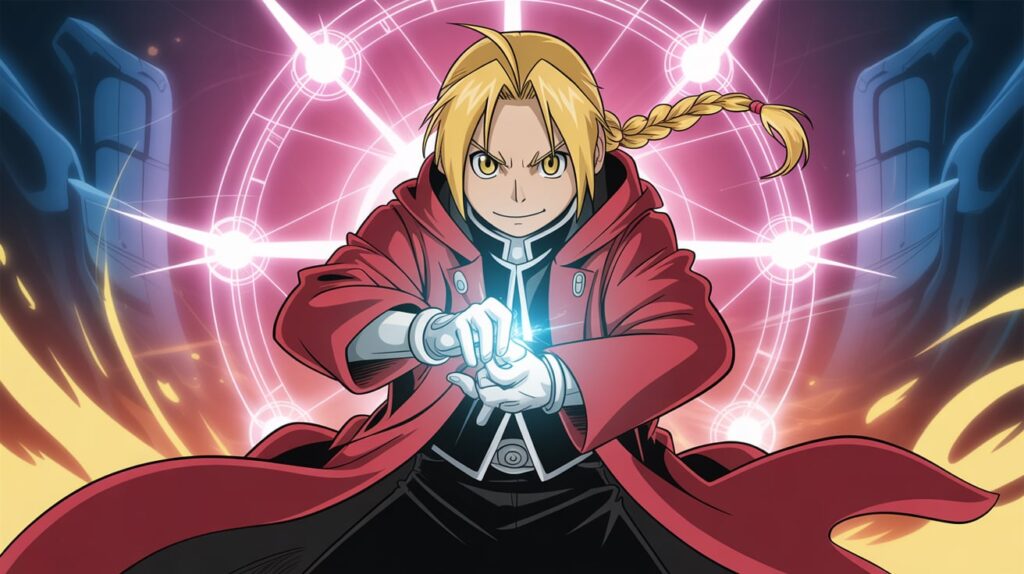 Dynamic Anime Mage Casting Spell - Magical Fantasy Art Banner