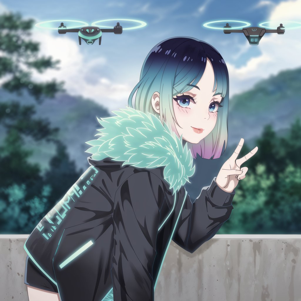 Cyber Feather Hacker – Character Art