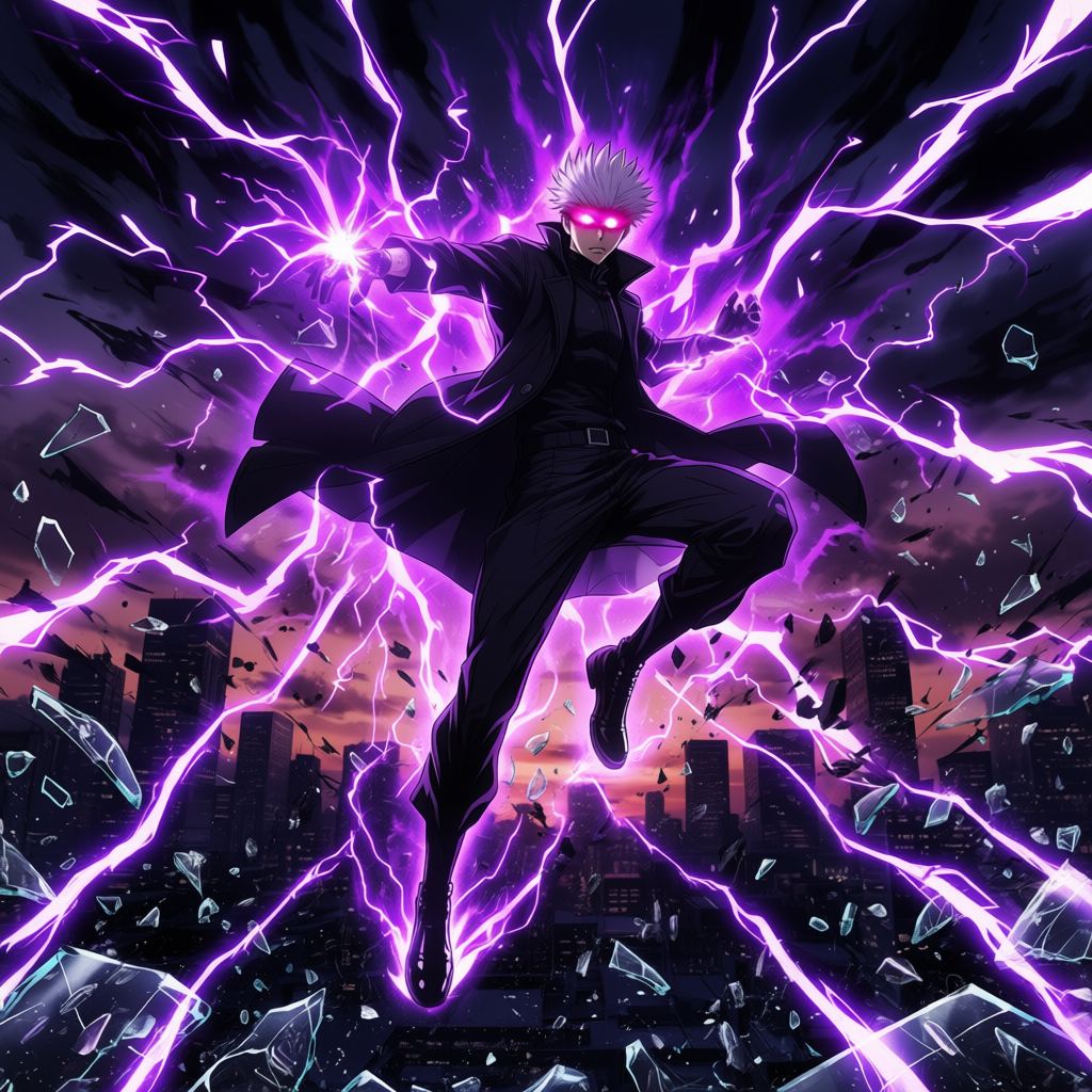 Satoru Gojo Fan Art: Domain of Darkness