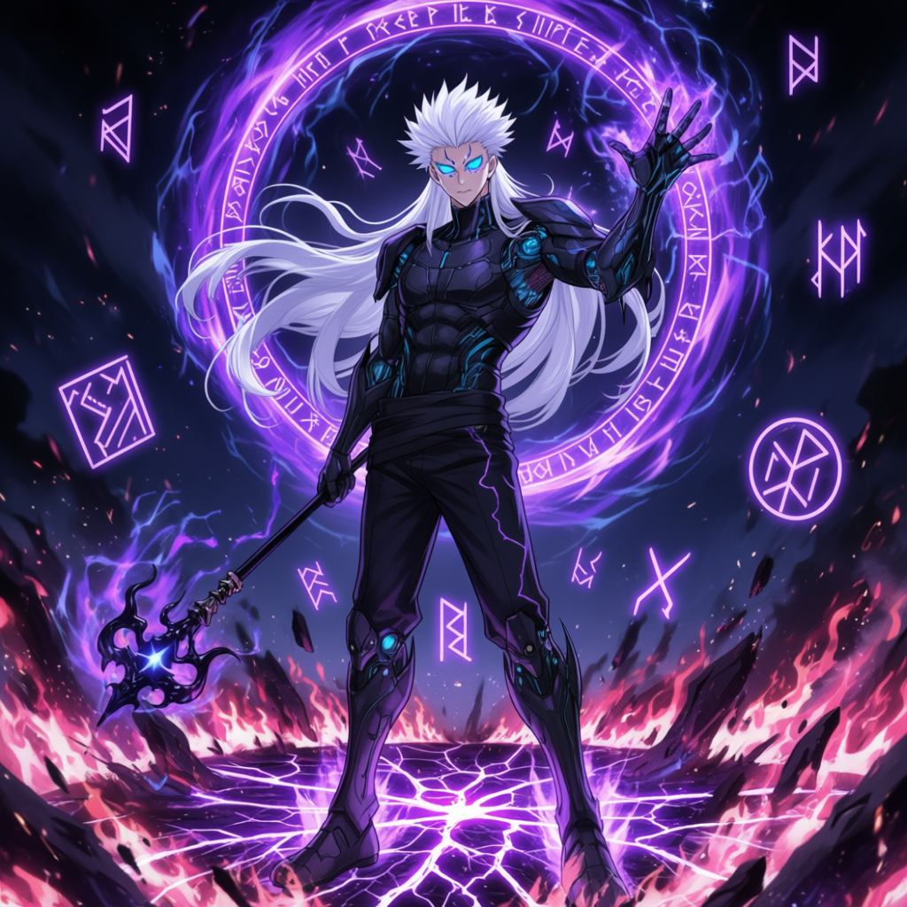 Satoru Gojo Fan Art: Domain of Darkness