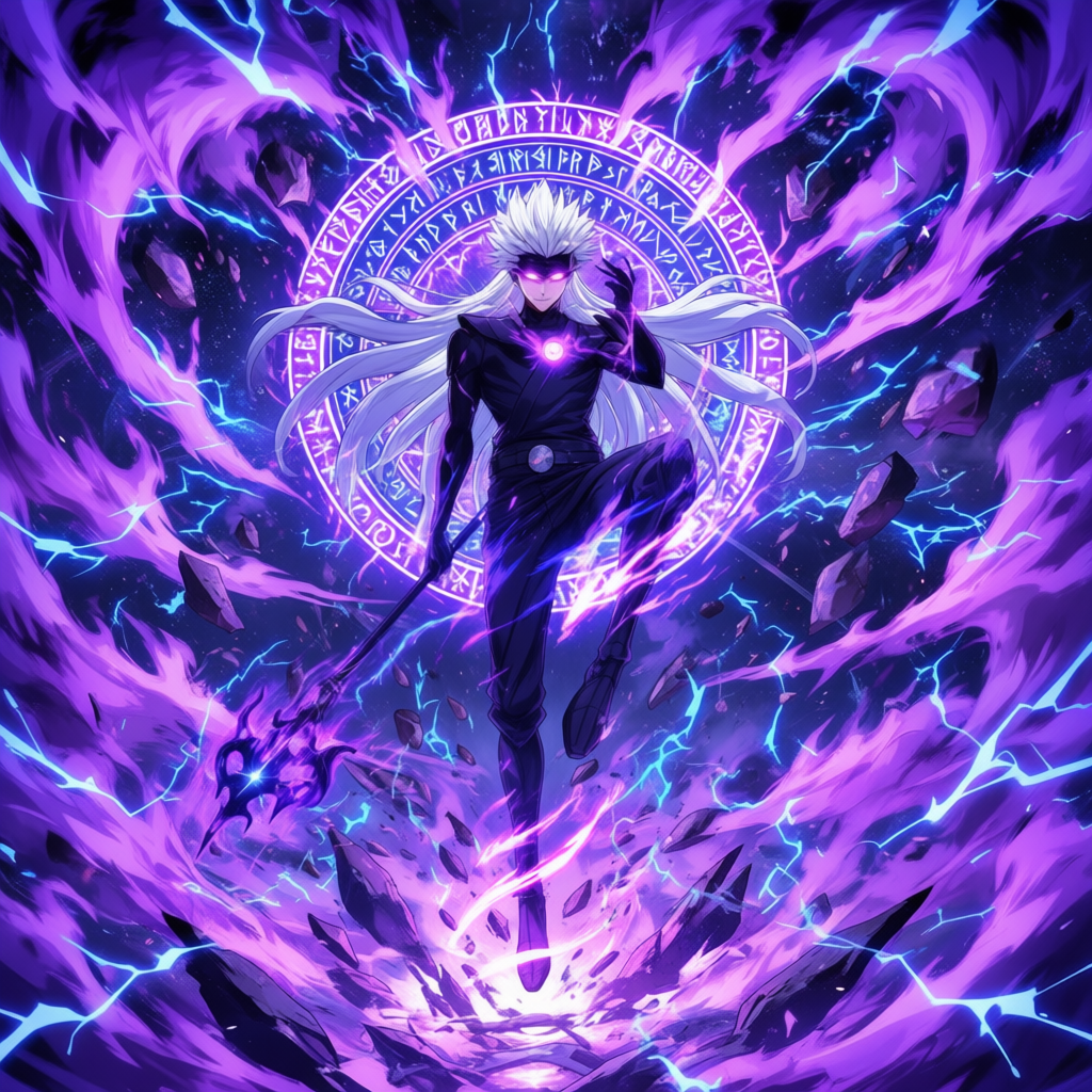 Satoru Gojo Fan Art: Domain of Darkness