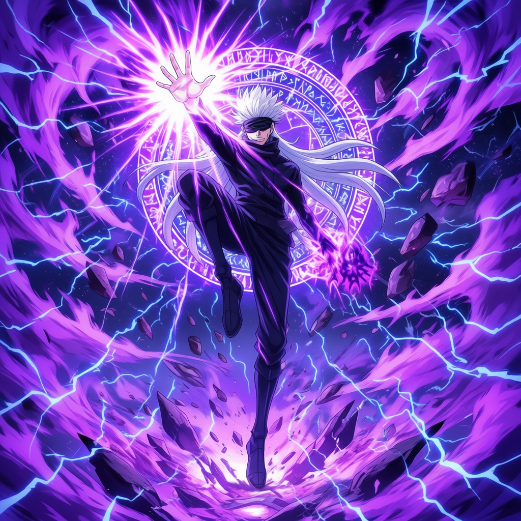 Satoru Gojo Fan Art: Domain of Darkness