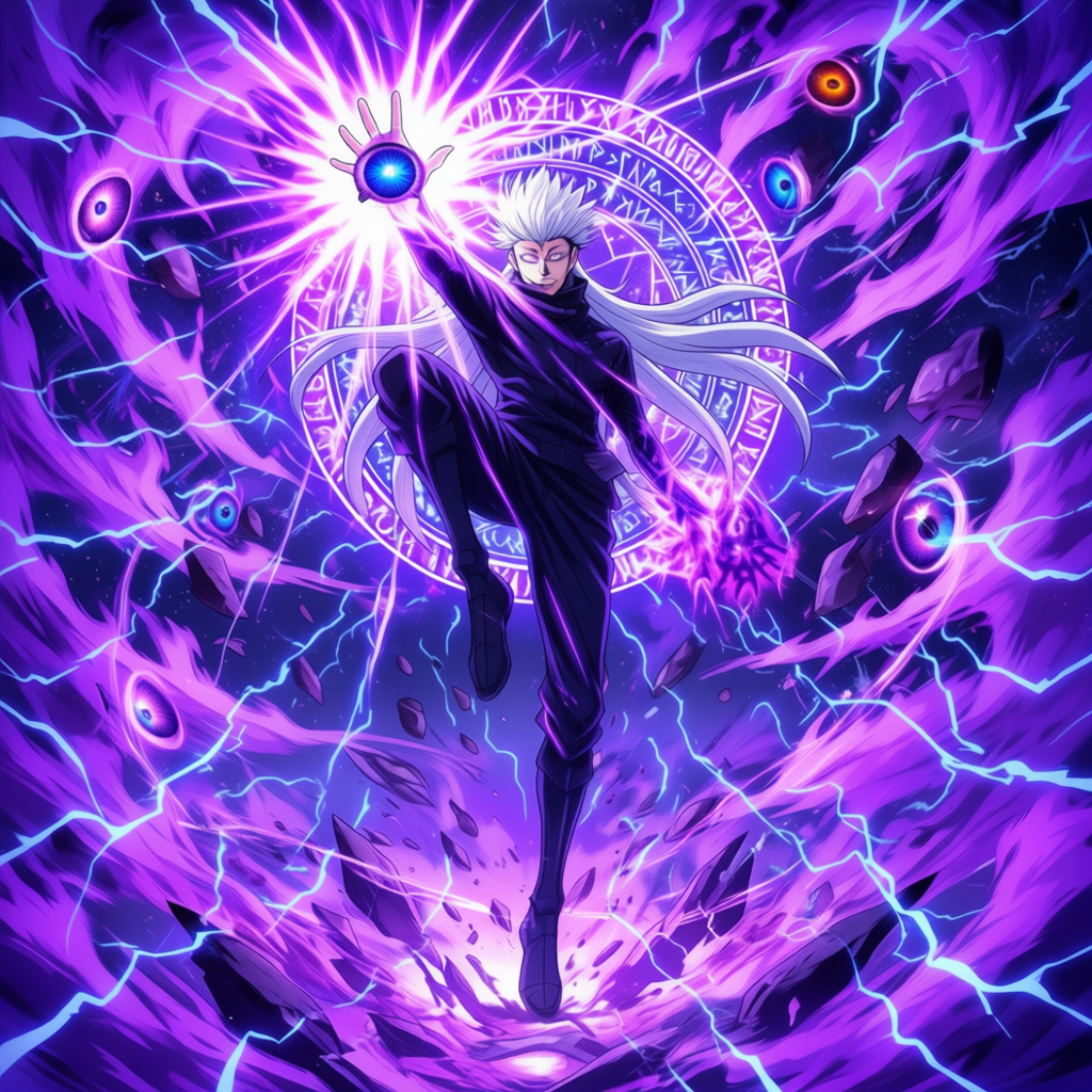 Satoru Gojo Fan Art: Domain of Darkness