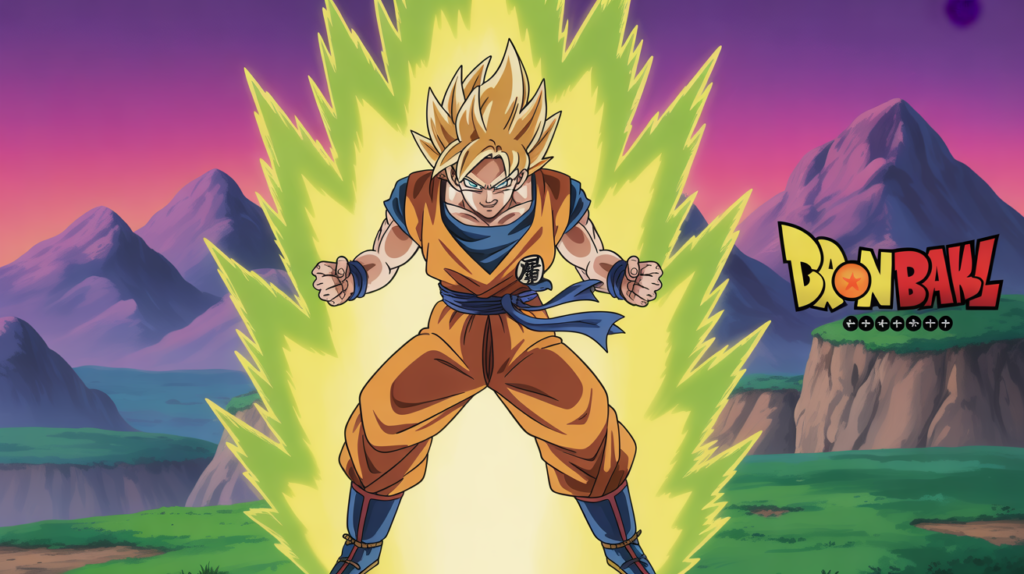 Super Saiyan Goku Power-Up Anime Banner