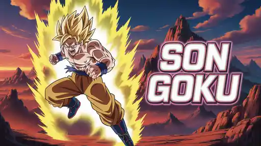 Super Saiyan Goku Power-Up Anime Banner