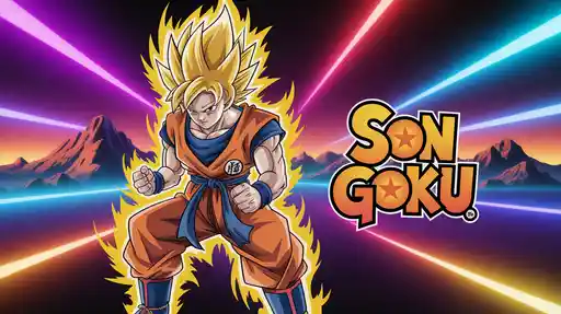Super Saiyan Goku Power-Up Anime Banner