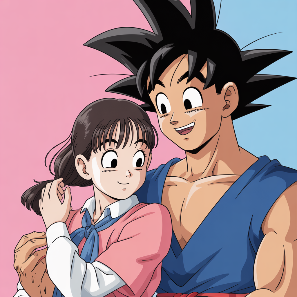 Forever Together – Goku & Chi-Chi Couple Art