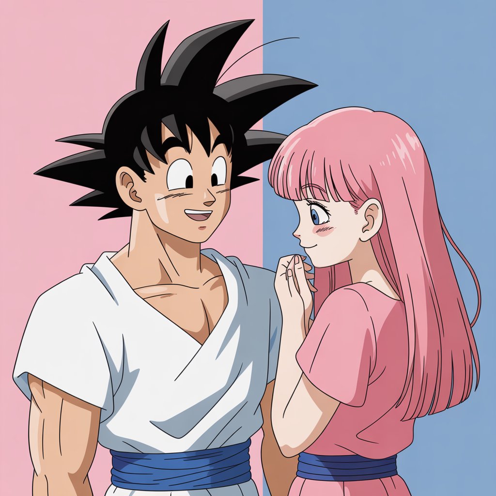 Forever Together – Goku & Chi-Chi Couple Art
