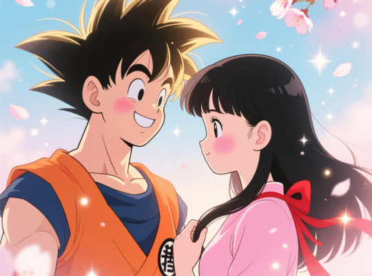 Forever Together – Goku & Chi-Chi Couple Art