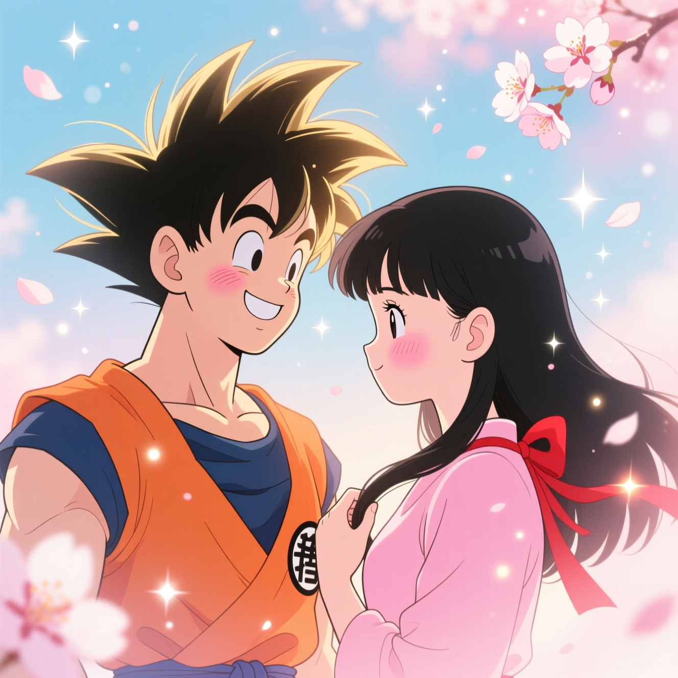 Forever Together – Goku & Chi-Chi Couple Art