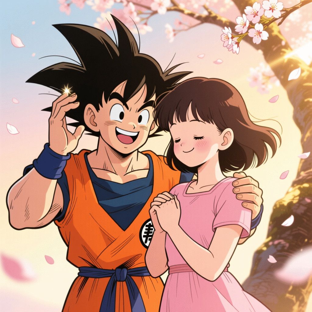 Forever Together – Goku & Chi-Chi Couple Art