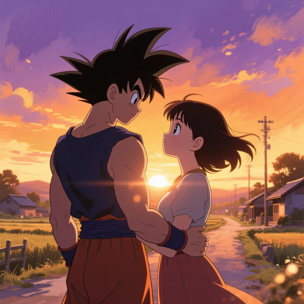 Forever Together – Goku & Chi-Chi Couple Art