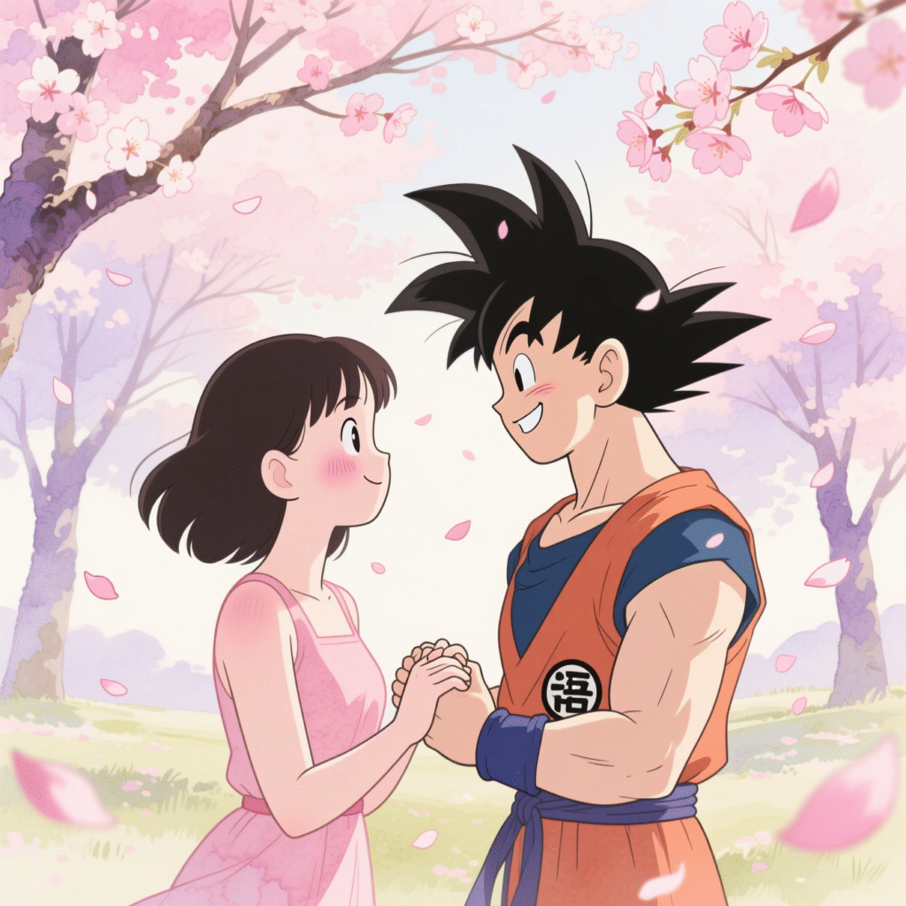 Forever Together – Goku & Chi-Chi Couple Art
