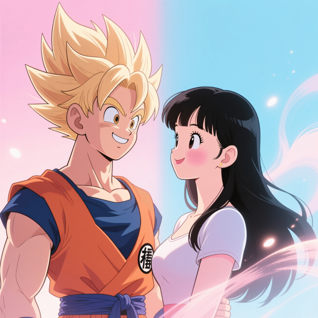 Forever Together – Goku & Chi-Chi Couple Art